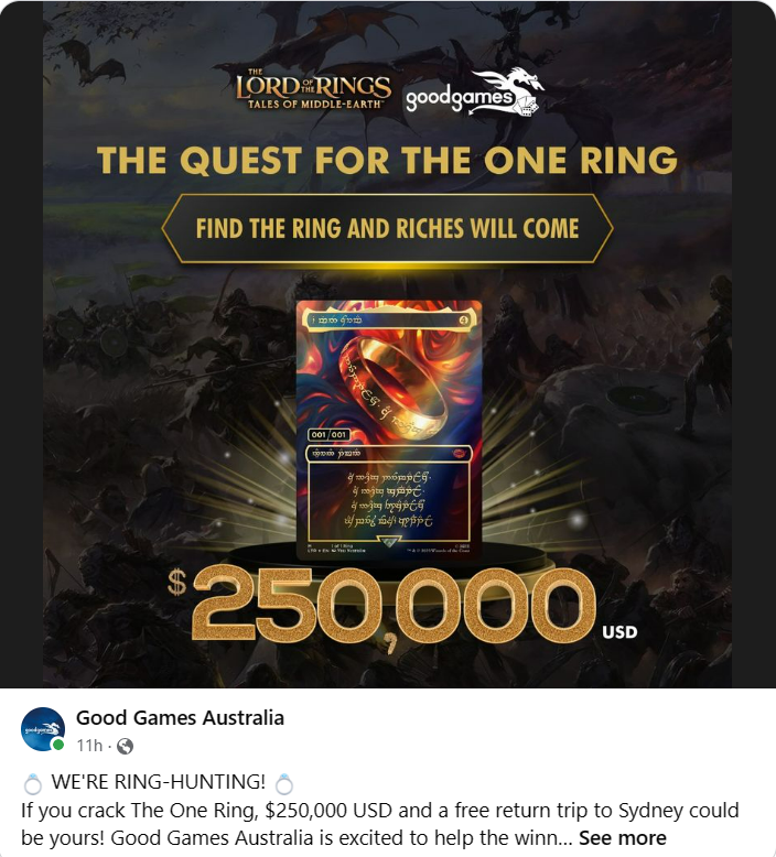 Rare Magic: The Gathering Card Sparks Million-Dollar Bidding War in LOTR  Expansion Set