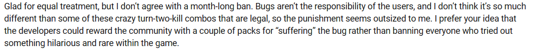 youtube comment about MTGA bug