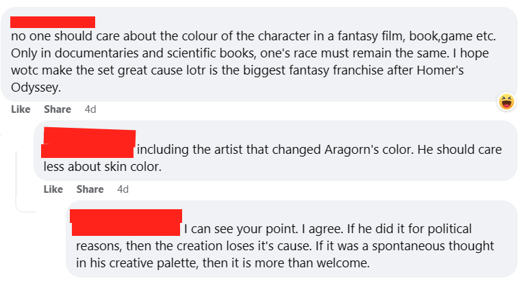 a facebook comment about the new aragorn