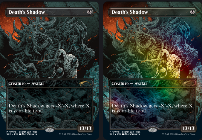 a promo version of the magic the gathering card "Death's Shadow"