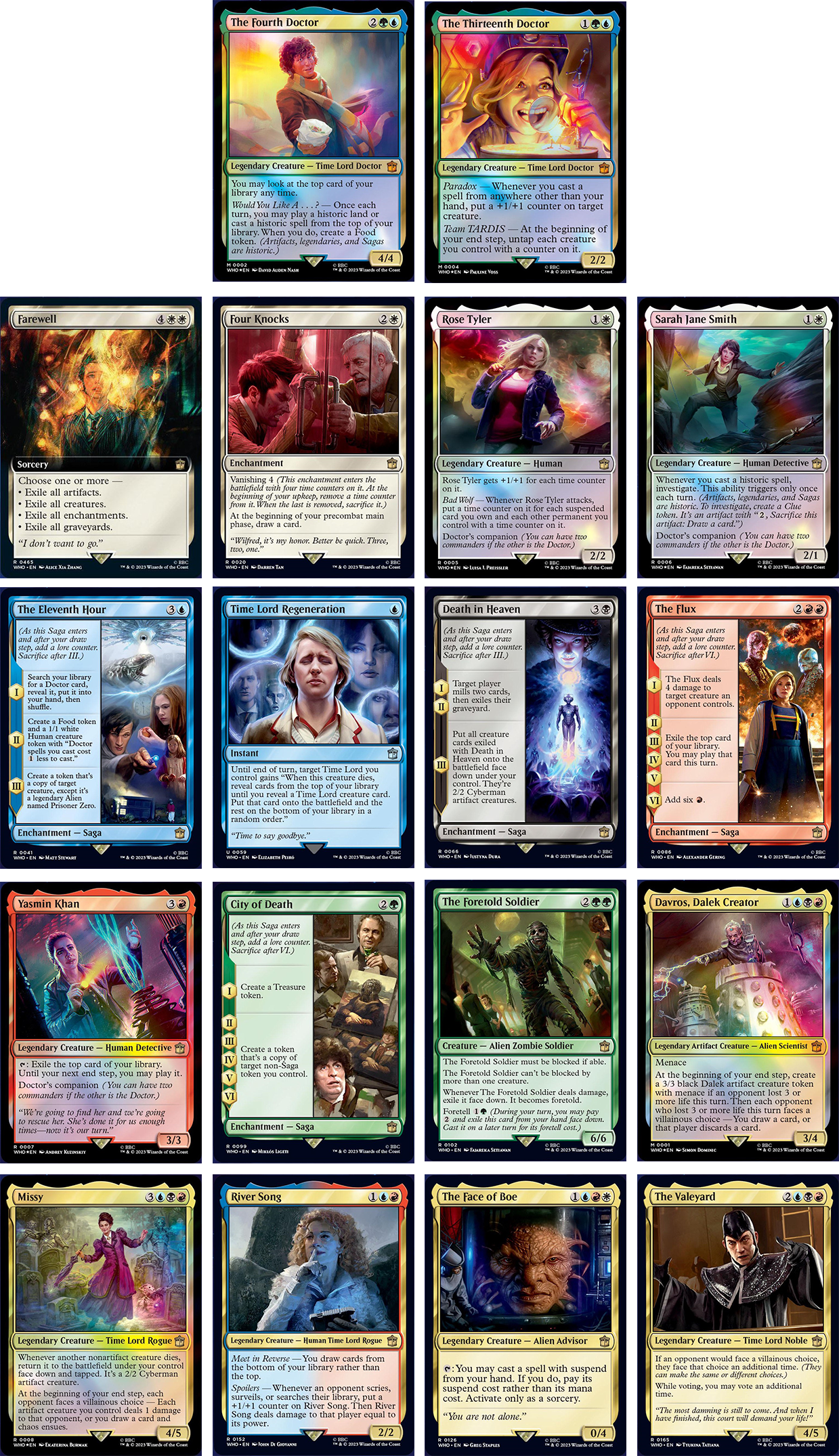 Magic: The Gathering Doctor Who Card List (Updated)