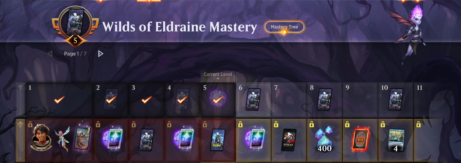 Wilds of Eldraine Mastery Pass levels