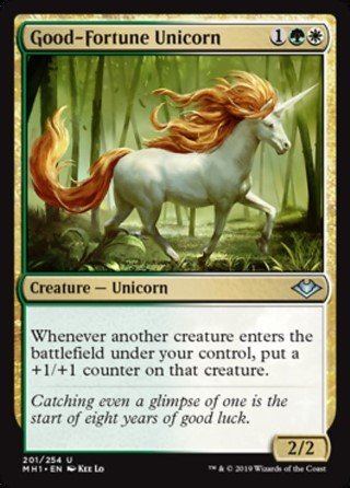 Modern Horizons The Gathering Magic Good-Fortune Unicorn 