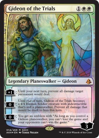 EDH! LP Amonkhet Pioneer MTG Modern Gideon of the Trials x1! Mythic! 
