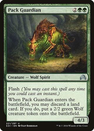 Green Wolves Full 60 Card Deck Magic the Gathering MTG -Custom Casual Deck